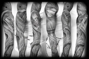 muscular man holding up the world with sun beams shining through tattoo idea