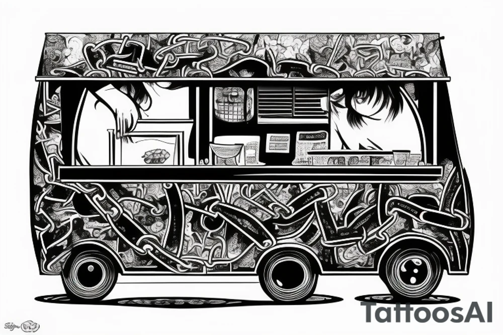 food cart being dragged by shadows with chains tattoo idea food cart being dragged by shadows with chains tattoo idea