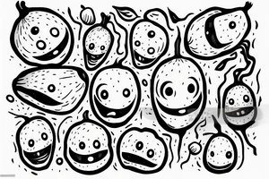 onion man with holes for eyes tattoo idea