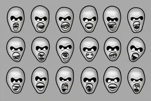 onion man with holes for eyes tattoo idea