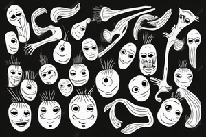 onion salesman with slits for eyes tattoo idea