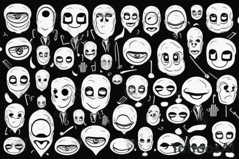 onion salesman with slits for eyes tattoo idea