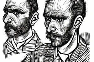 onion salesman with slits for eyes tattoo idea
