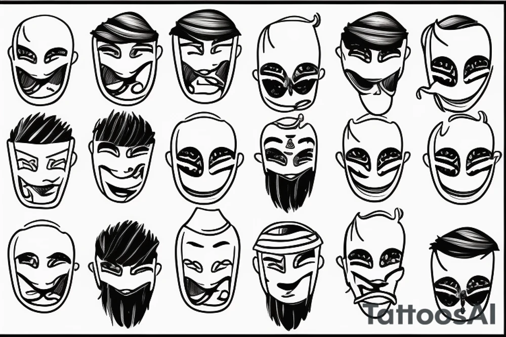 onion salesman with slits for eyes tattoo idea