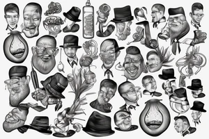 highly detailed 4k onion salesman tattoo idea