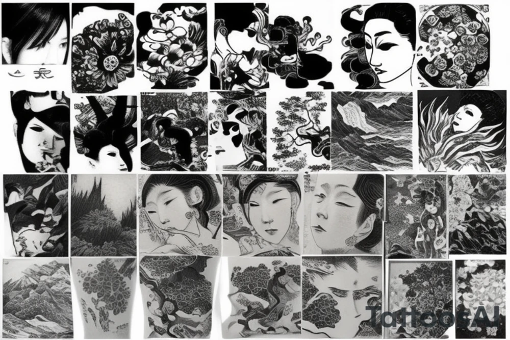 Japanese art tattoo tattoo idea