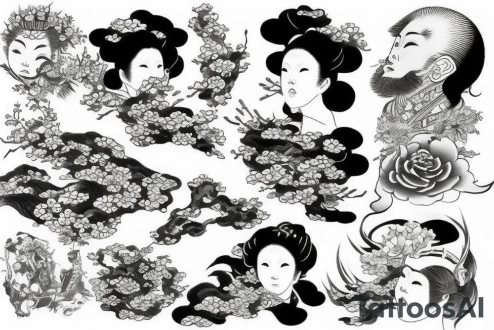 Japanese art tattoo tattoo idea