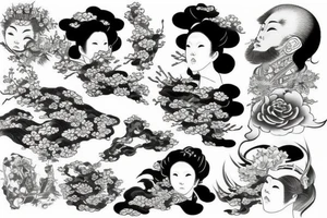 Japanese art tattoo tattoo idea