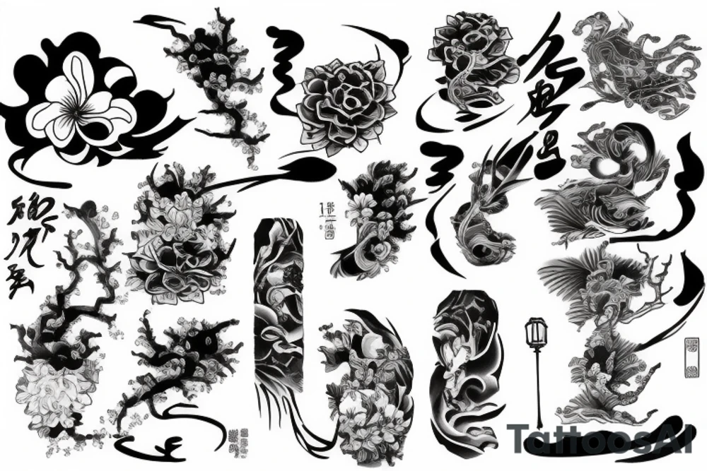 Japanese art tattoo tattoo idea