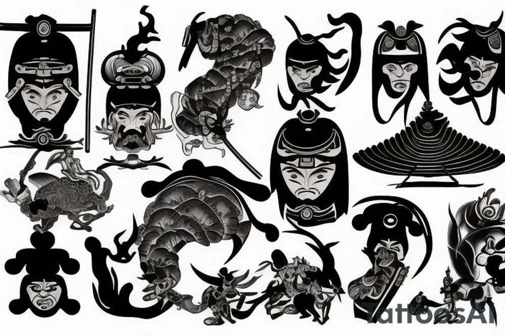 Japanese Samurai tattoo idea