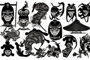 Japanese Samurai tattoo idea