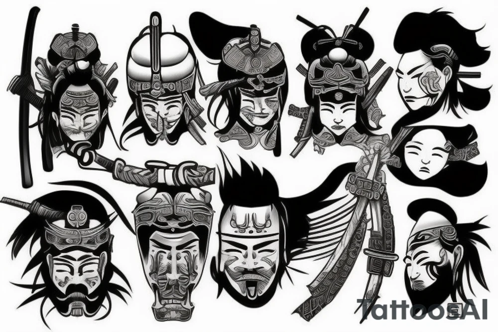 Japanese Samurai tattoo idea