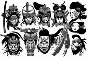 Japanese Samurai tattoo idea