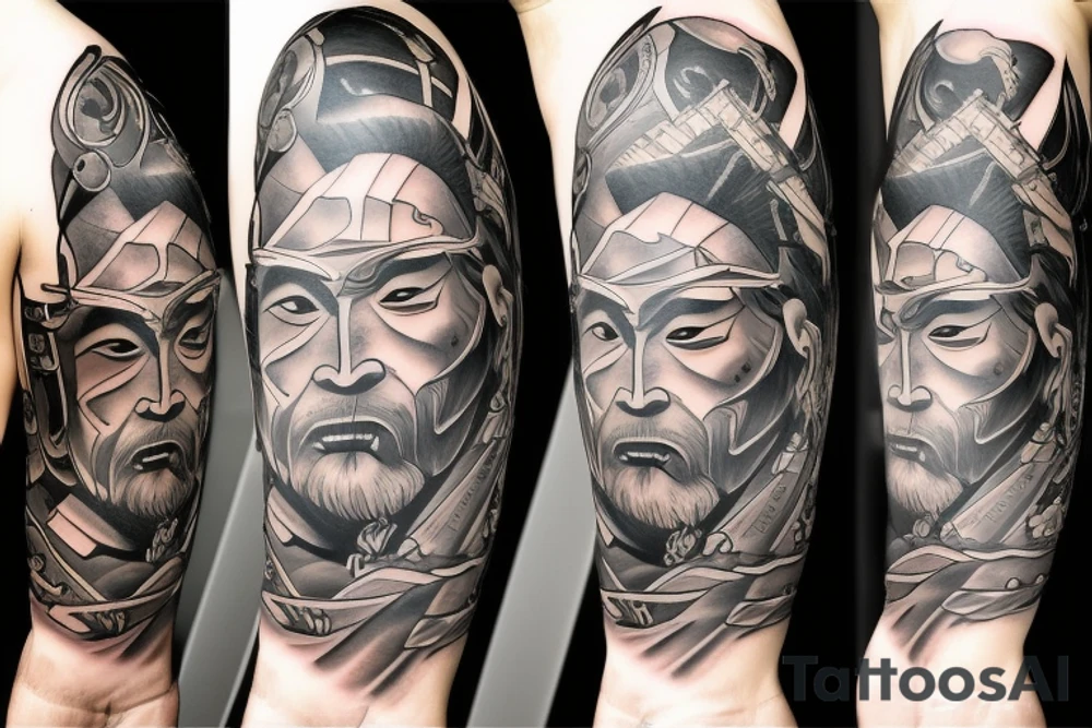 badass samurai tattoo idea