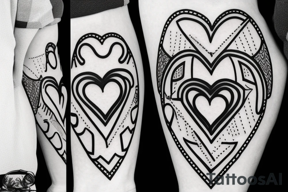 Heart formatted from fries tattoo idea