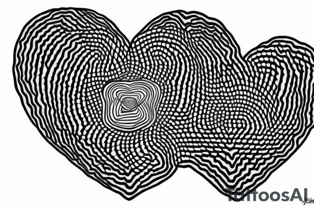 Heart formatted from fries tattoo idea