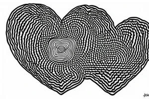 Heart formatted from fries tattoo idea