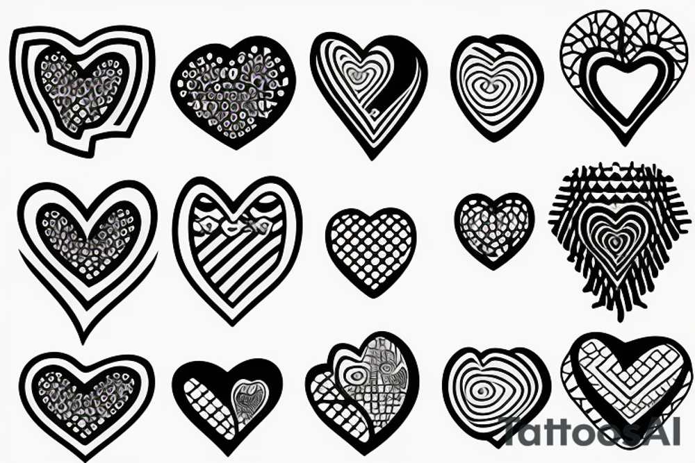 Chips hearts tattoo idea