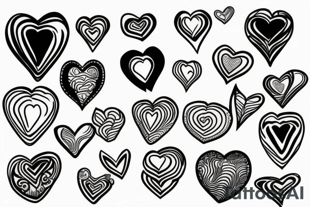 Chips hearts tattoo idea