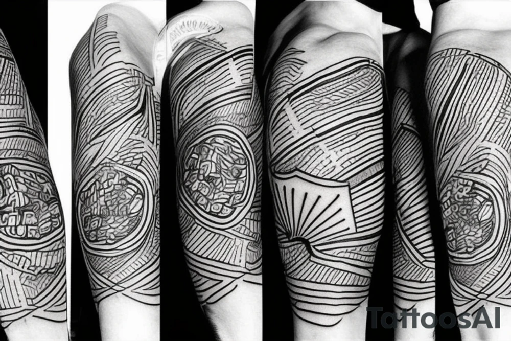 Fries inside of burger tattoo idea