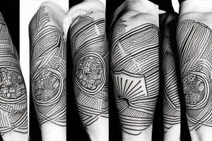 Fries inside of burger tattoo idea