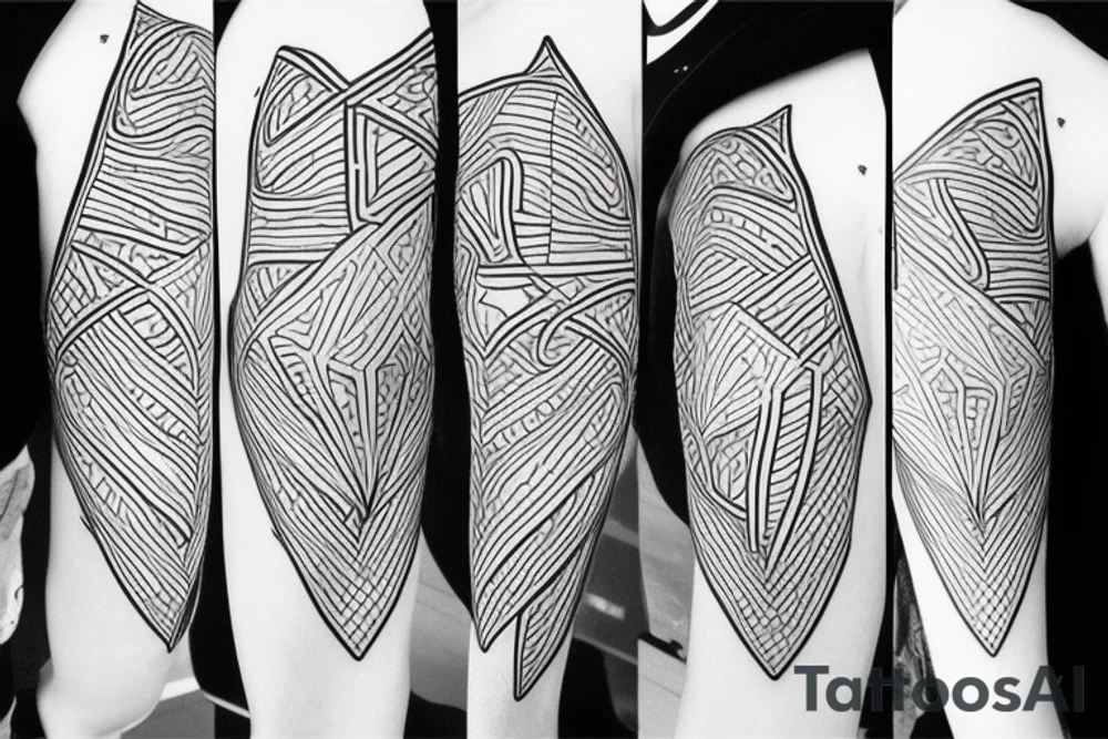 Fries inside of burger tattoo idea