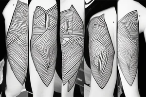 Fries inside of burger tattoo idea