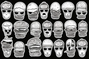 Burger made of fries tattoo idea