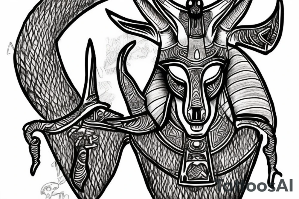 Anubis from mythological tattoo idea