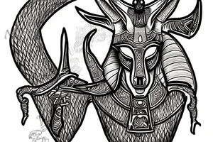Anubis from mythological tattoo idea