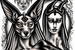 Anubis from mythological tattoo idea