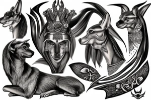 Anubis from mythological tattoo idea