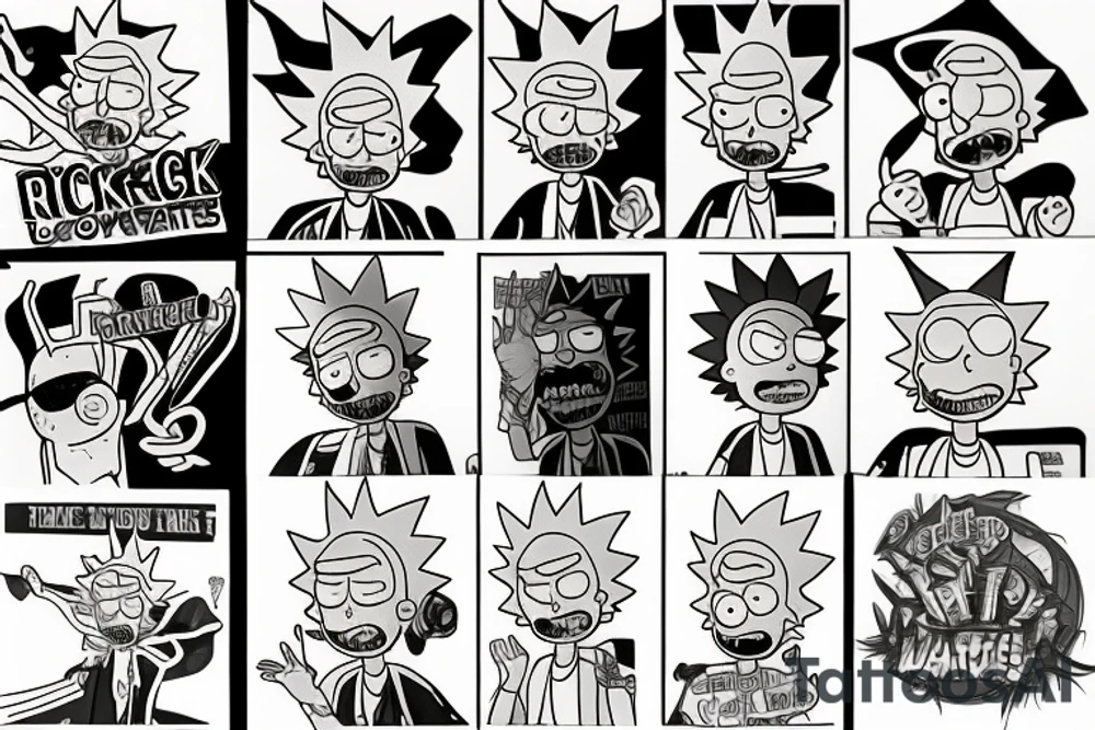 Rick from "Rick and morty" tattoo idea