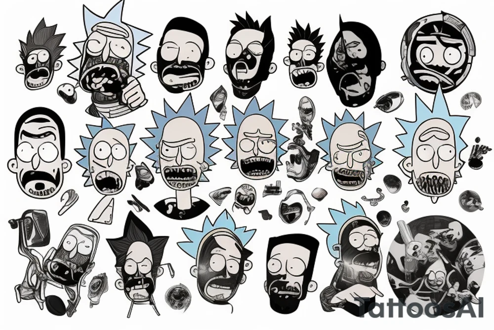 Rick from "Rick and morty" tattoo idea