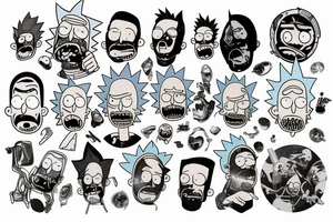 Rick from "Rick and morty" tattoo idea