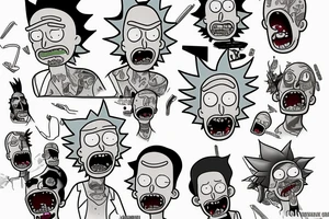 Rick from "Rick and morty" tattoo idea