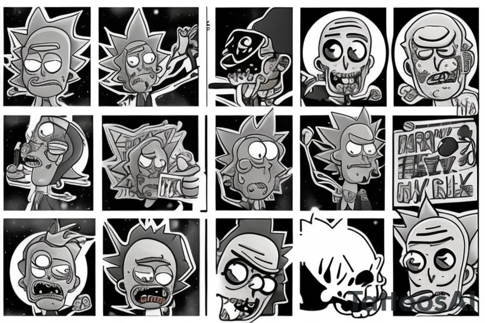 Rick from "Rick and morty" tattoo idea