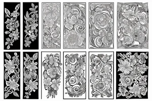 Flowing floral, intricate armband tattoo idea