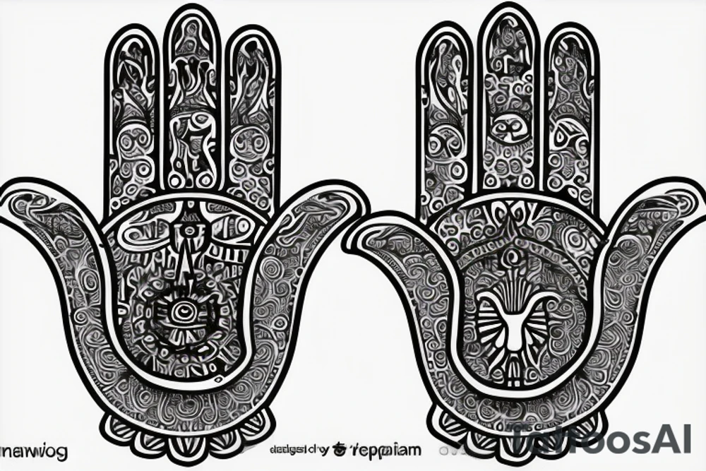 hamsa tattoo idea
