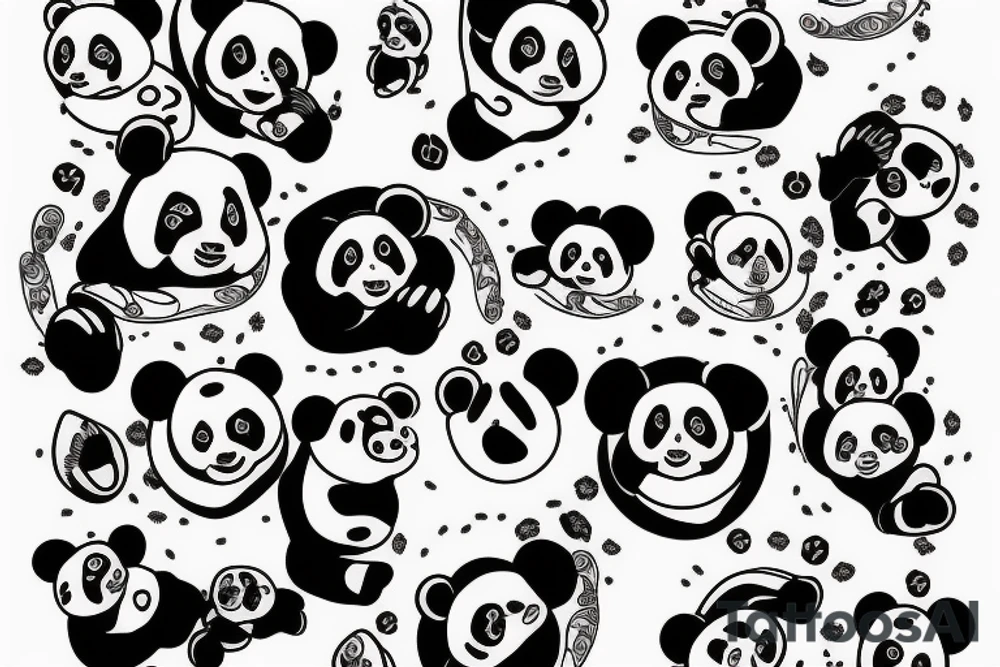 Panda bear with black semicolon on stomach tattoo idea Panda bear with black semicolon on stomach tattoo idea