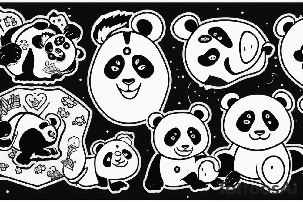 Panda bear tattoo idea