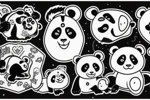 Panda bear tattoo idea