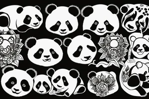 Panda bear tattoo idea