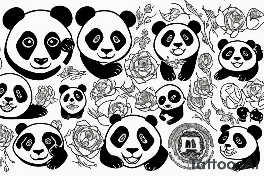 Panda bear tattoo idea