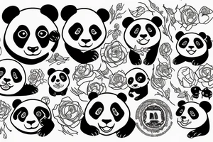 Panda bear tattoo idea