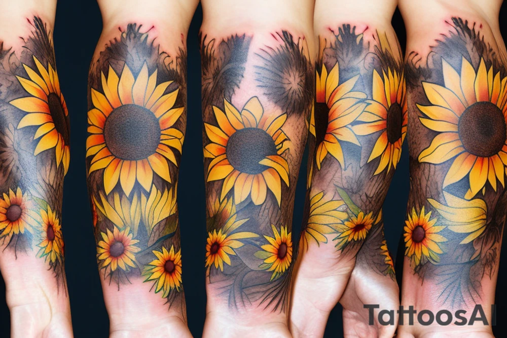 Sunflower tattoo idea