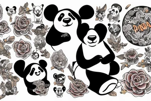 Panda tattoo idea