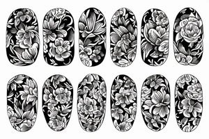 Floral bands tattoo idea