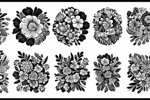 Floral bands tattoo idea
