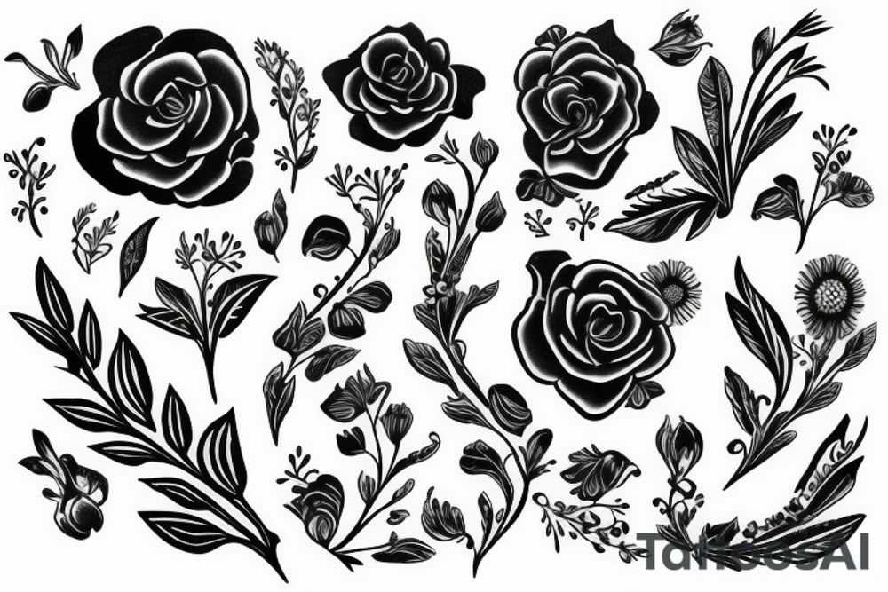 Floral tattoo idea
